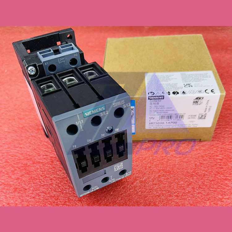 Контактор 22kW 50A 1NO 1NC 230VAC 3RT5036-1AP00 Siemens